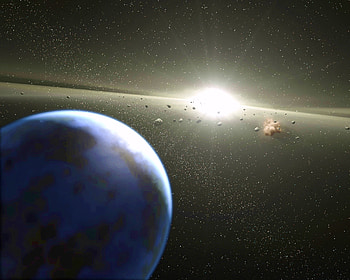 Blue planet, blue, black, planet, space, cool, sun HD wallpaper