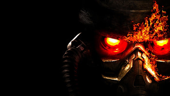 Killzone Helghast, helghast, killzone, mask, red eyes, flame HD wallpaper