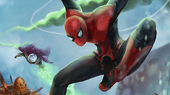 Spiderman Farfrom Home Artwork, spiderman-far-from-home, spiderman, superheroes, artwork, digital-art HD wallpaper