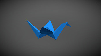 Paper crane art, Origami 3D model, Runemark Studio HD wallpaper