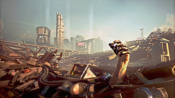 Cyberpunk 2077 : Post-Apocalyptic Trash Landscape, video game, Cyberpunk 2077, trash HD wallpaper