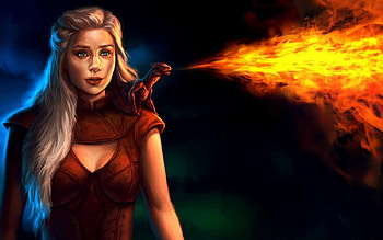 Breath of Fire, dragon, girl, pet, fire, little HD wallpaper