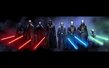 Yoda, Obi Wan Kenobi, Luke Skywalker, Qui Gon Jinn, Darth Vader, Darth Maul, Darth Sidious, Count Dooku, Star Wars / and Mobile ... HD wallpaper