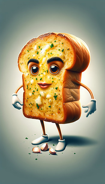 Enjoy Garlic Bread Buddy - This Whimsical !, bread, cartoon, food HD phone wallpaper