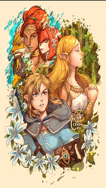 Princess Zelda, Link, The Legend of Zelda, video game, The Legend of Zelda: Breath of the Wild HD phone wallpaper