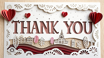 Thank You Ultra – Elegant Paper Art Gratitude Design, thank you, paper art, love HD wallpaper