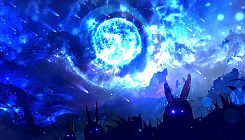 Bunny, Anime, Original, Comet, Fantasy, Planet HD wallpaper