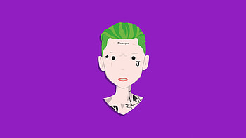 Joker Minimalist , joker, supervillain, minimalist, minimalism, digital-art, behance HD wallpaper