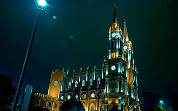 Cities, Night, City, Building, Lights, Lamp, Lantern HD wallpaper