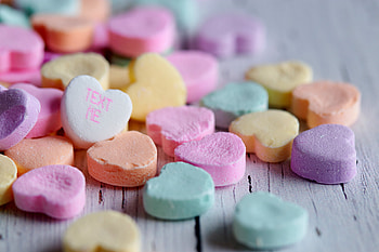 Hearts, Candies, Macro, Words, Multicolored, Motley, Inscription HD wallpaper