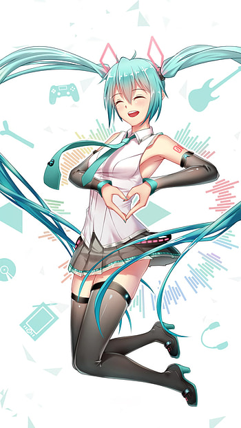 Hatsune Miku — Thigh-High Vocaloid , thigh highs, Hatsune Miku, Anime, Vocaloid HD phone wallpaper