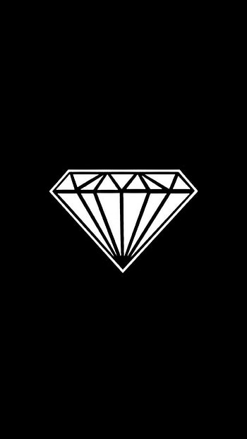 Distinctive diamond logo, Iconic symbol, Elegant branding, Signature emblem HD phone wallpaper