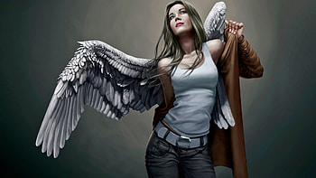 falling angel, angel, fantasy, abstract, lucifer HD wallpaper