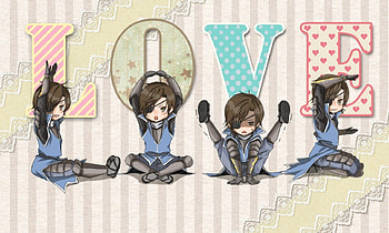 L O V E, date masamune, cute, chibi, messages, short hair, male, warrior, handsome, words, sengoku basara, laces, kawaii, boy, anime, love, samurai, brown hair, guy HD wallpaper