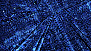 Blue Lights Fix , abstract, blue, digital-art, artist HD wallpaper