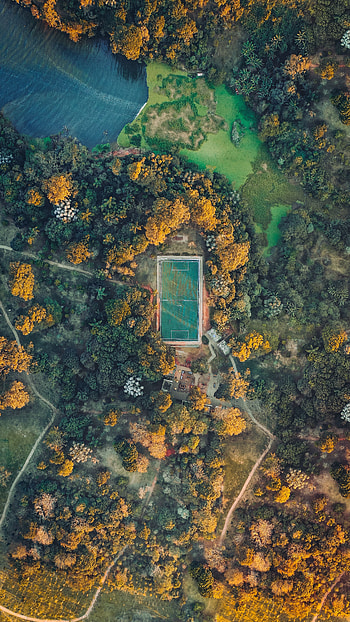 View From Above, Miscellanea, Miscellaneous, Playground, Platform, Overview, Review, Height, View, Football Field HD phone wallpaper