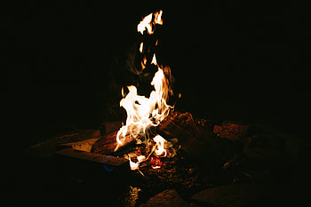 Fire, Bonfire, Night, Dark, To Burn, Burn HD wallpaper