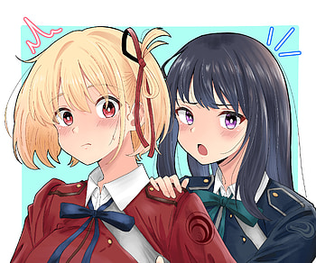 Chisato Nishikigi & Takina Inoue, Takina Inoue, Chisato Nishikigi, Anime, Lycoris Recoil HD wallpaper