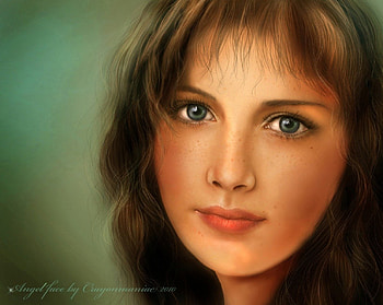 *Angel Face*, cute, colors, angel, spledor, digital art, drawings, lips, female, sweet, eyes, paintings, beautiful, portraits, people, pretty, cool, face, models, girls, women, lovely, hair HD wallpaper
