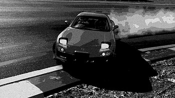 Mazda Rx7 Monochrome Drift, mazda-rx7, mazda, cars, monochrome, black-and-white HD wallpaper