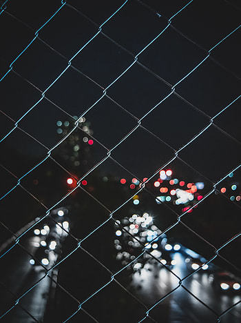 Lights, Macro, Dark, Glare, Grid, Metal, Metallic, Fencing, Enclosure HD phone wallpaper