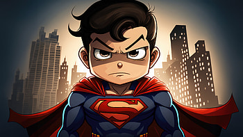 Superman Cartoon , superman, superheroes, cartoons, artist, artwork, digital-art, artstation HD wallpaper