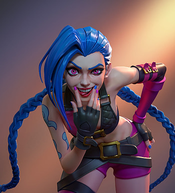 Jinx, Arcane, artwork HD phone wallpaper