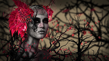 Girl 3d Art, girl, 3d, art, artist, trees, digital-art HD wallpaper
