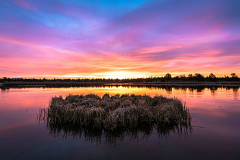 Oregon's high desert, fun, oregon, cool, nature, lake, sunset HD wallpaper