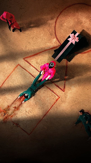 Fight red junk suite, squid game HD phone wallpaper