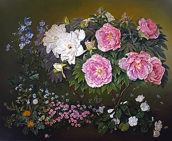 By Jose Escofet, jose escofet, art, painting, flower HD wallpaper