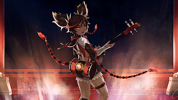 Xinyan Tail Genshin Impact HD wallpaper
