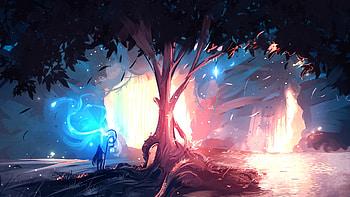 Cave of Miracles, caves, digital art, abstract, fantasy HD wallpaper