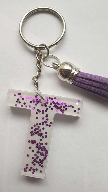 T Letter, Purple, Glitter, keychain HD phone wallpaper