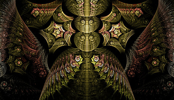 Abstract, Patterns, Fractal, Golden HD wallpaper