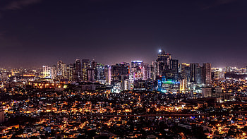 Cities, Night, Building, Lights, View From Above, Dark, Night City HD wallpaper