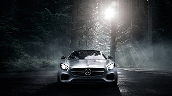 ... Background Full . mercedes benz, mercedes-amg, front view, silver, wood HD wallpaper
