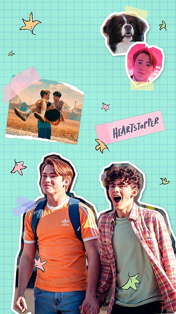Nick and charlie, couple, netflix, cute, colorful, adorable, heartstopper HD phone wallpaper