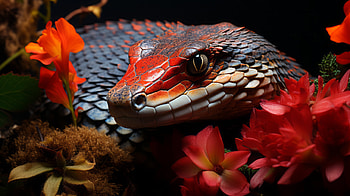 AI-Generated Vivid Snake, AI Art, Animal, snake HD wallpaper