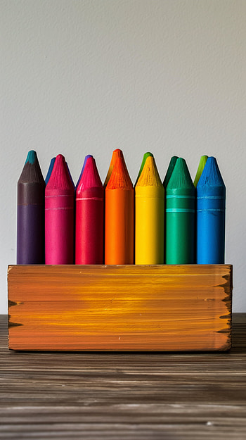 Colorful Crayons HD phone wallpaper