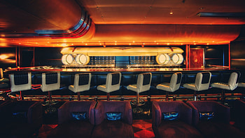 cadillac bar, chairs, bar, dark, car HD wallpaper