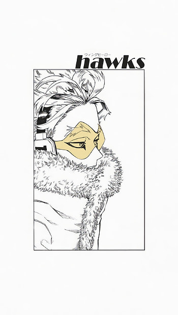 Hawks : My Hero Academia Inspired Minimalist Design, Anime, My Hero Academia, Hawks (Boku No Hero Academia), white anime HD phone wallpaper