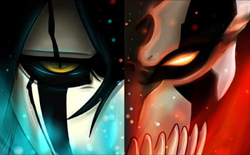 bleach, the battle, ulquiorra, hollow ichigo HD wallpaper