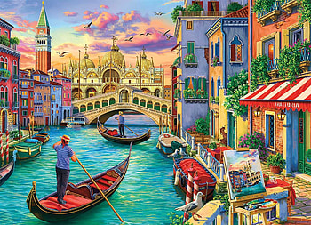 Sights of Venice, artwork, restaurant, digital, canal, boats, bridge, italy, houses HD wallpaper