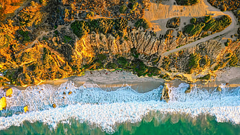 Nature, Usa, View From Above, Coast, Ocean, United States, Malibu HD wallpaper