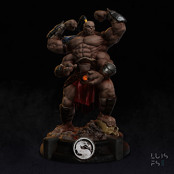 Goro, Mortal Kombat, ArtStation portfolio HD phone wallpaper