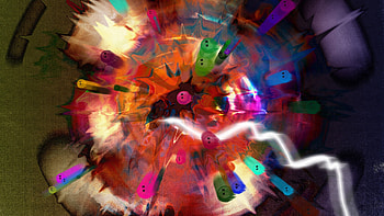 Abstract, Shine, Light, Bright, Lines, Paint HD wallpaper