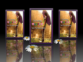 It,s Raining, rain, cg, 3d, collages, flower HD wallpaper