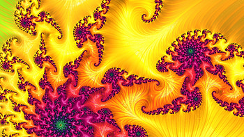 Trippy Psychedelic Fractal, colorful, colors, yellow, Abstract, fractal HD wallpaper