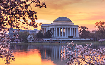Jefferson Memorial, Washington DC Skyline HD wallpaper